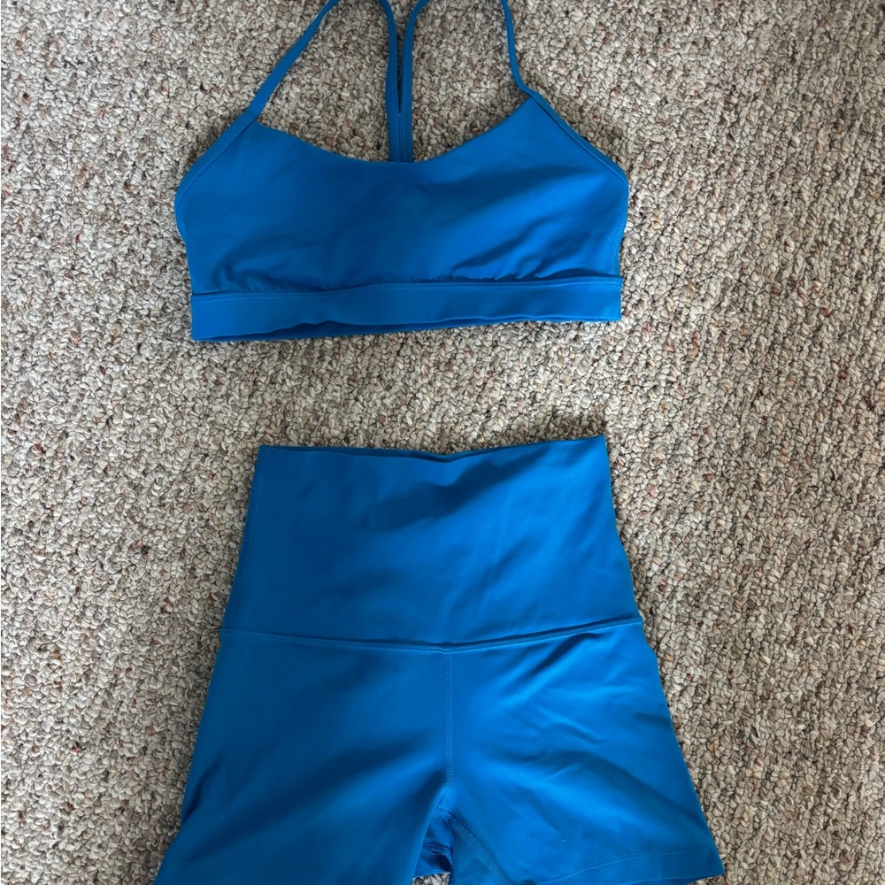 lululemon athletica Blue Athletic Shorts Set